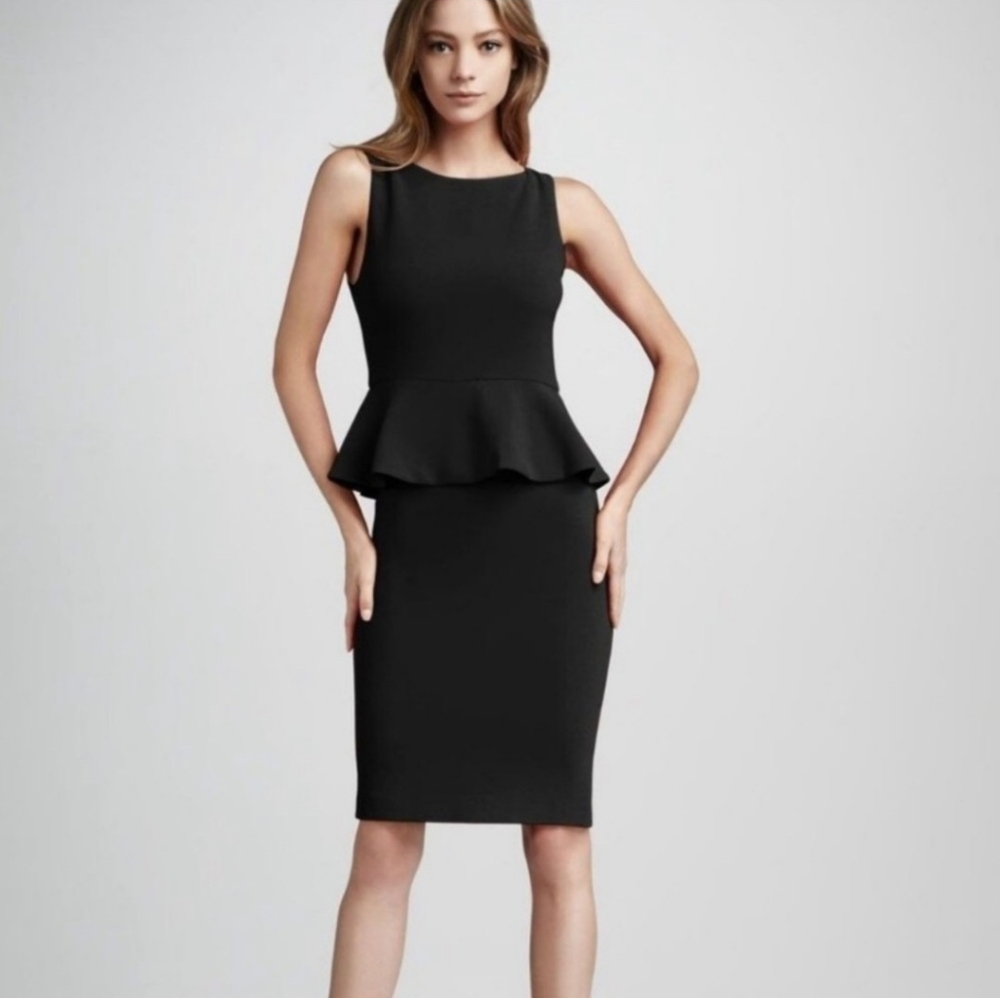 Alice + Olivia Black Peplum Dress
